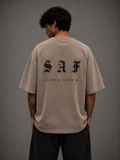 SaF Tan On Black  Heavyweight Shirt