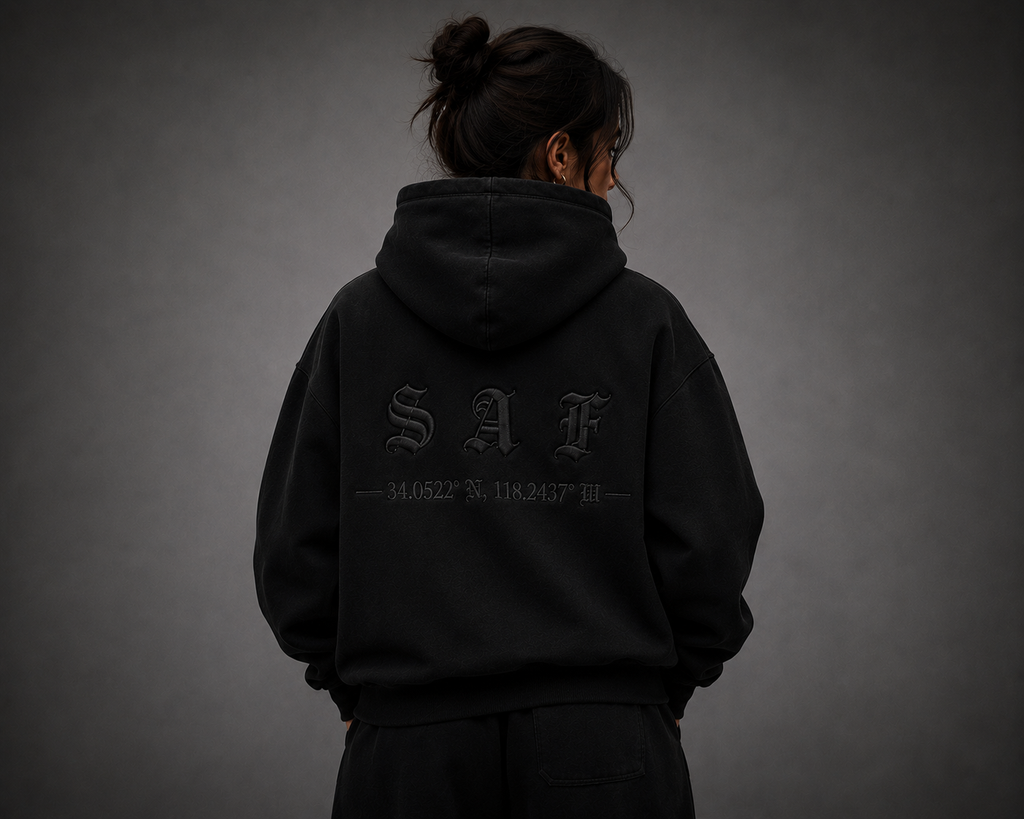 SaF Black Heavyweight Zip-Up