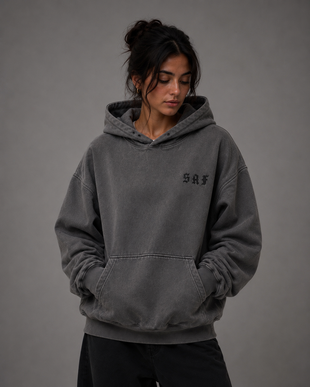SaF Grey Heavyweight Hoodie