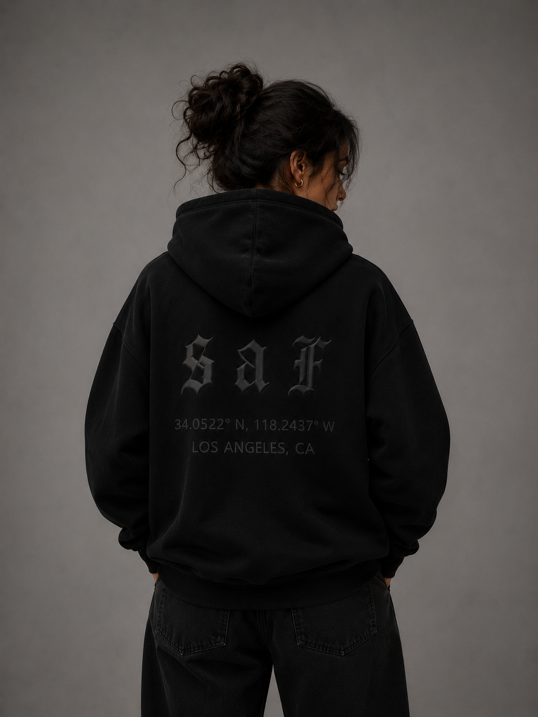SaF Black Heavyweight Hoodie