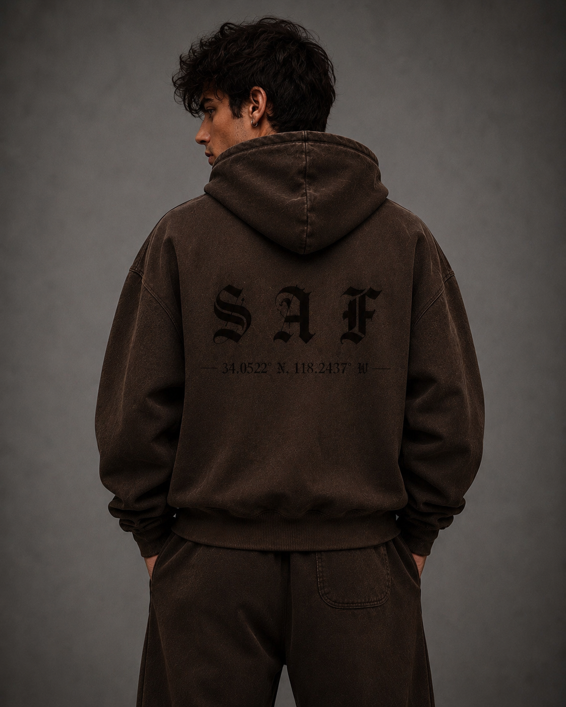SaF Brown Heavyweight Hoodie