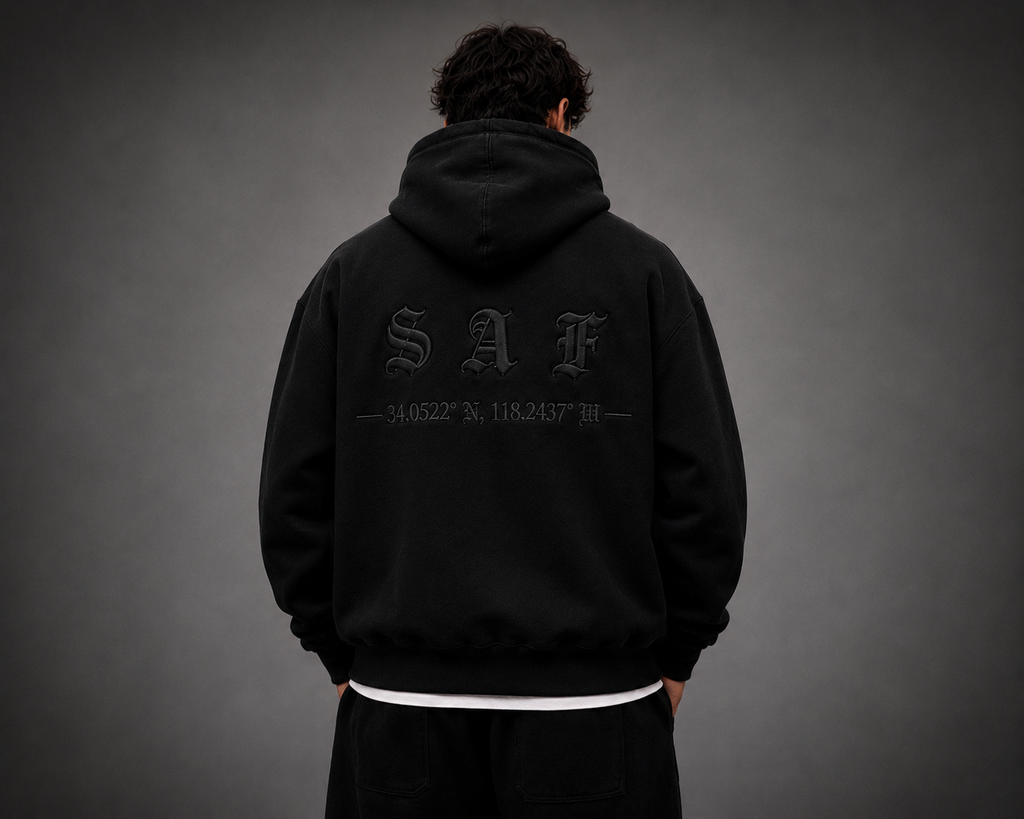 SaF Black Heavyweight Zip-Up