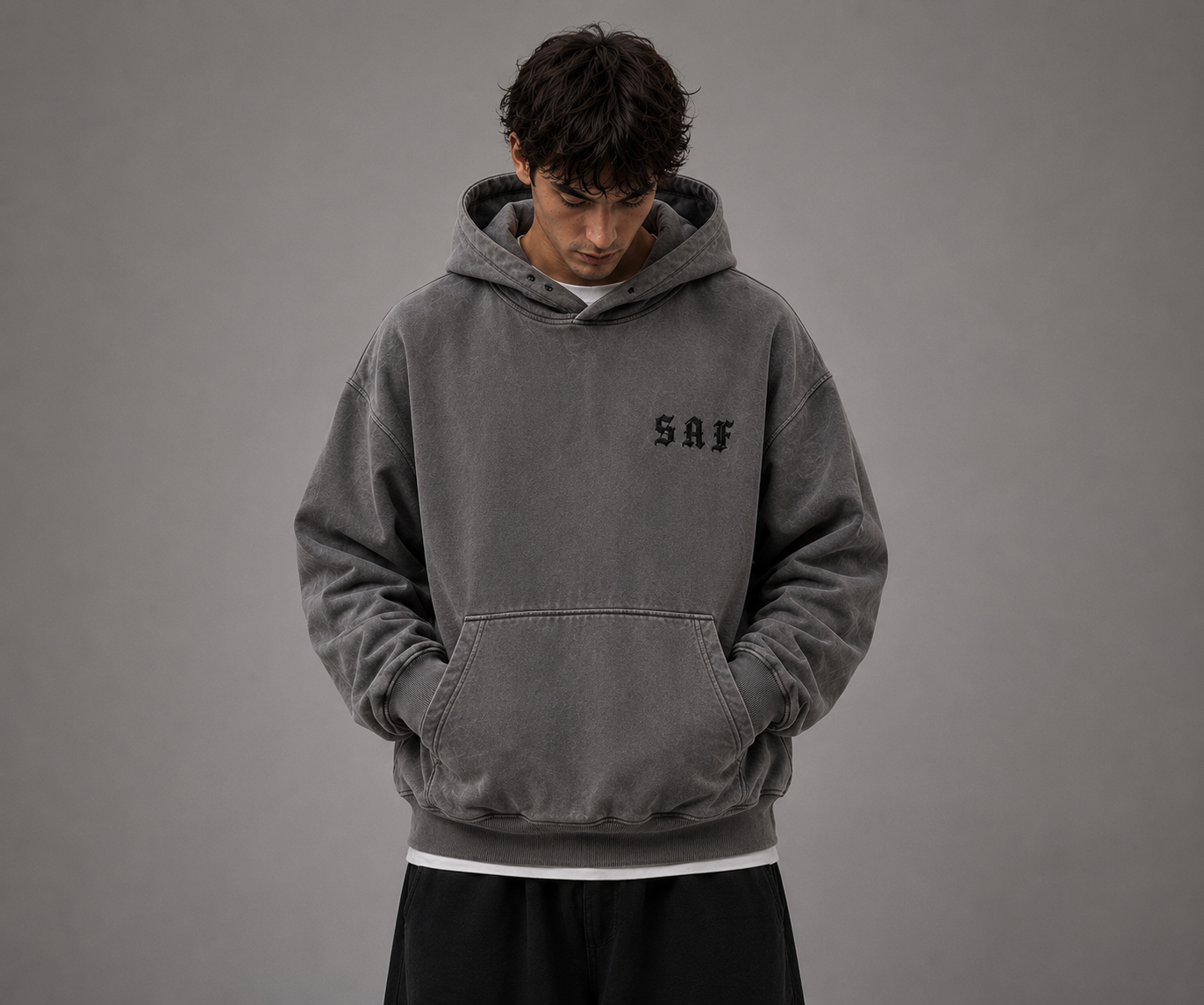 SaF Grey Heavyweight Hoodie