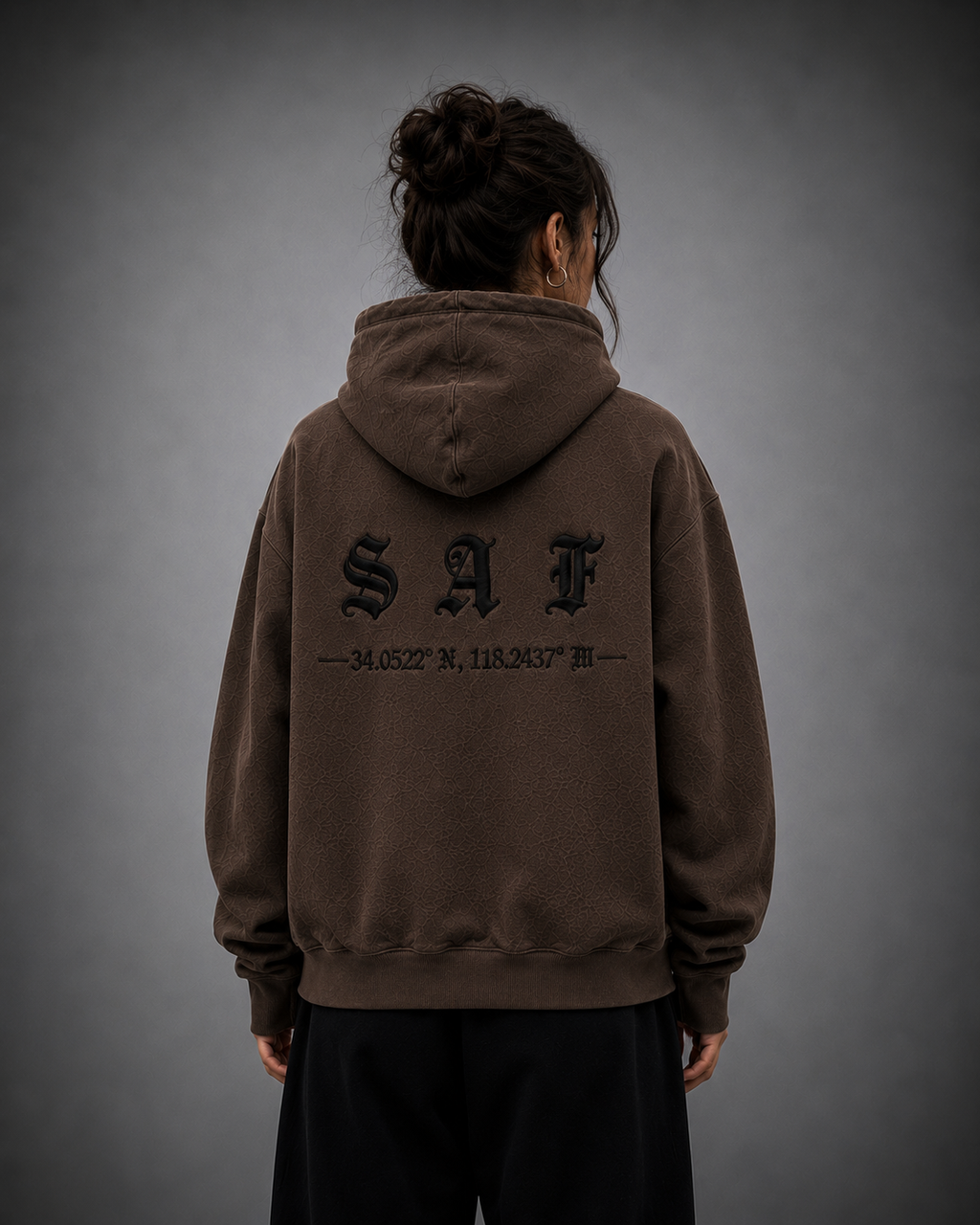 SaF Brown Heavyweight Hoodie