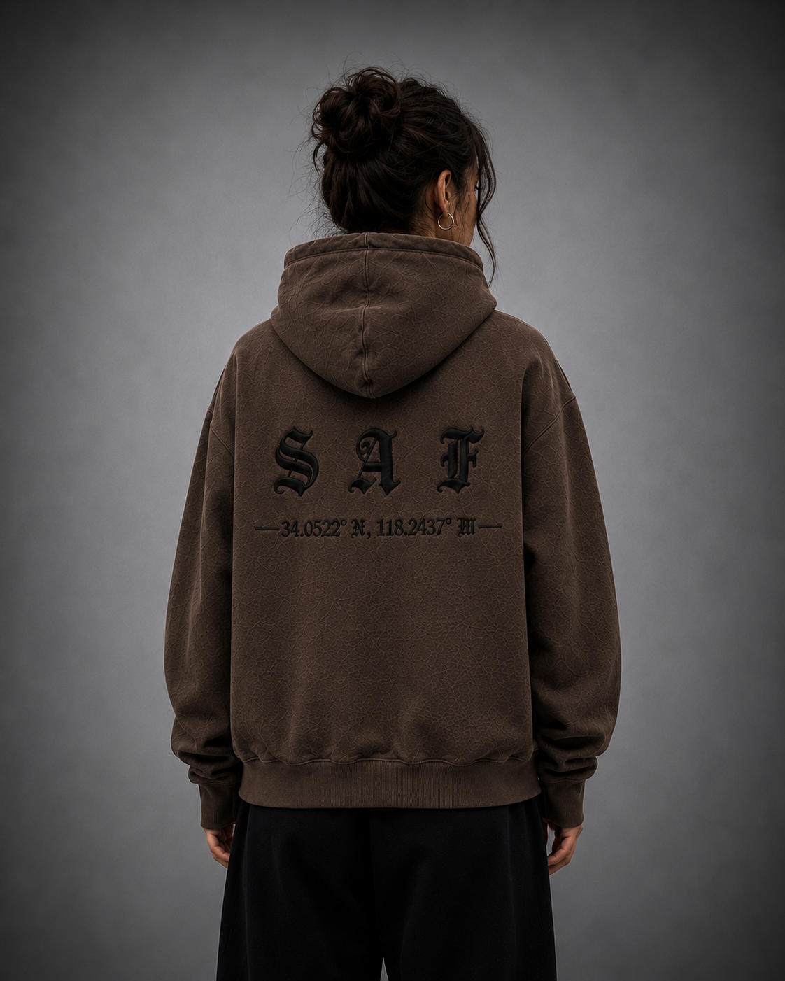 SaF Brown Heavyweight Hoodie